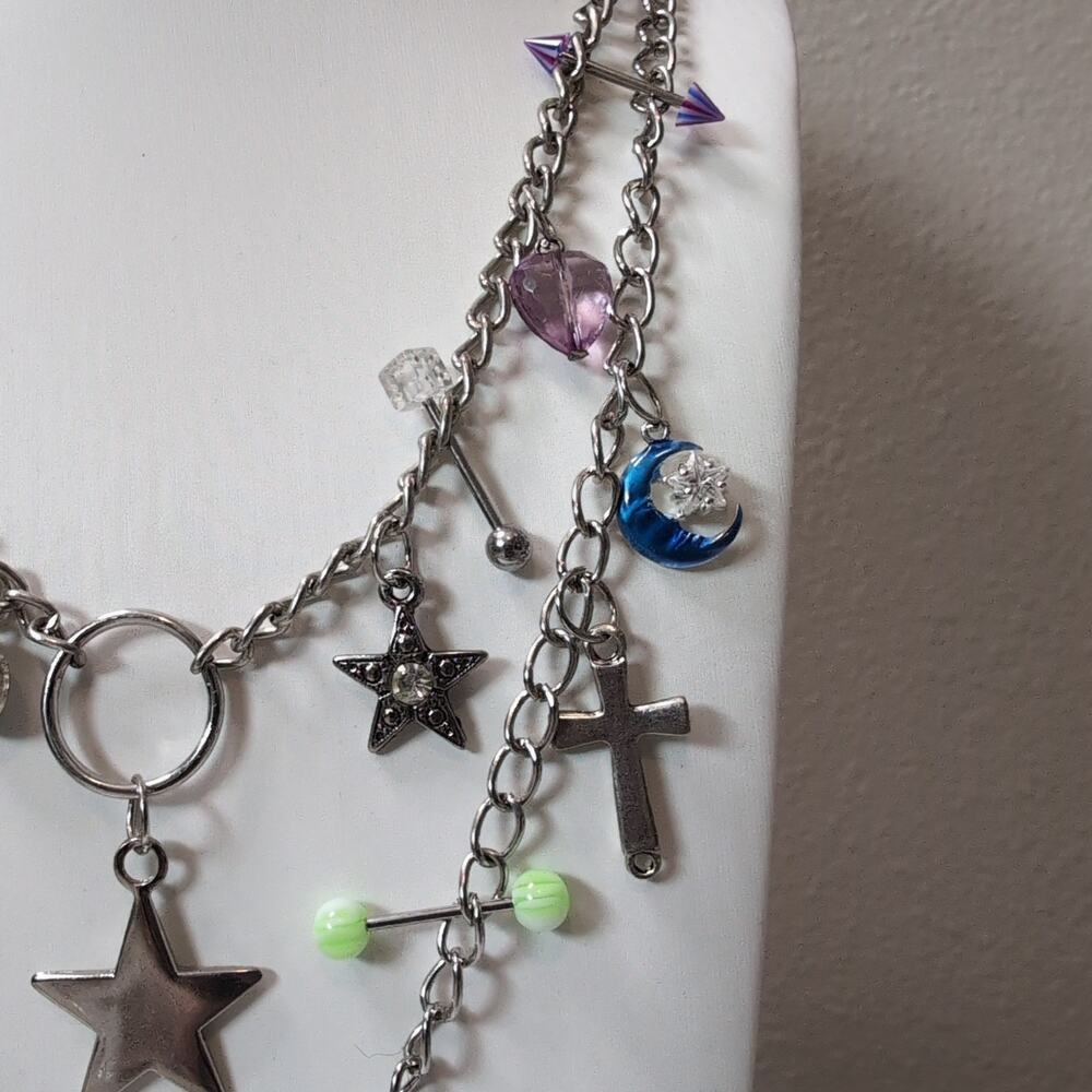 Silver Charm Handmade Necklace Punk - Picture 2 of 5